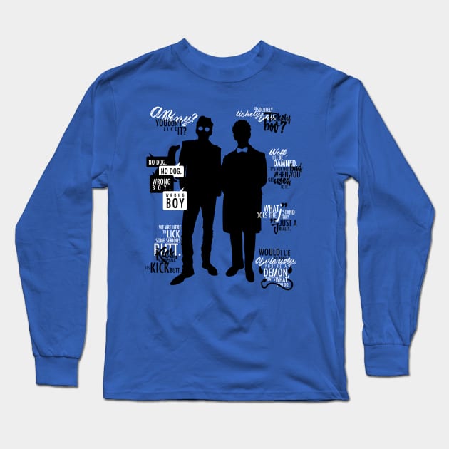 Good Omens: Crowley & Aziraphale Long Sleeve T-Shirt by firlachiel